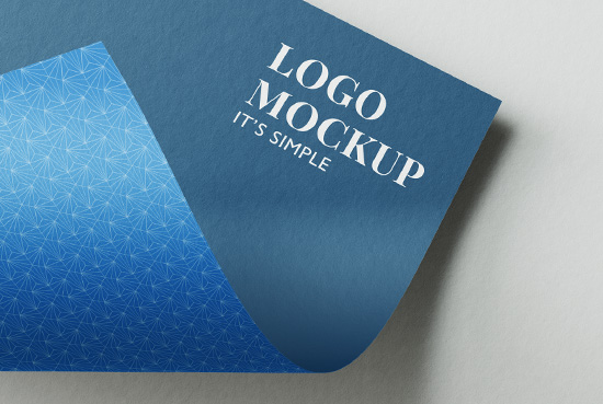 Free logo on paper mockup