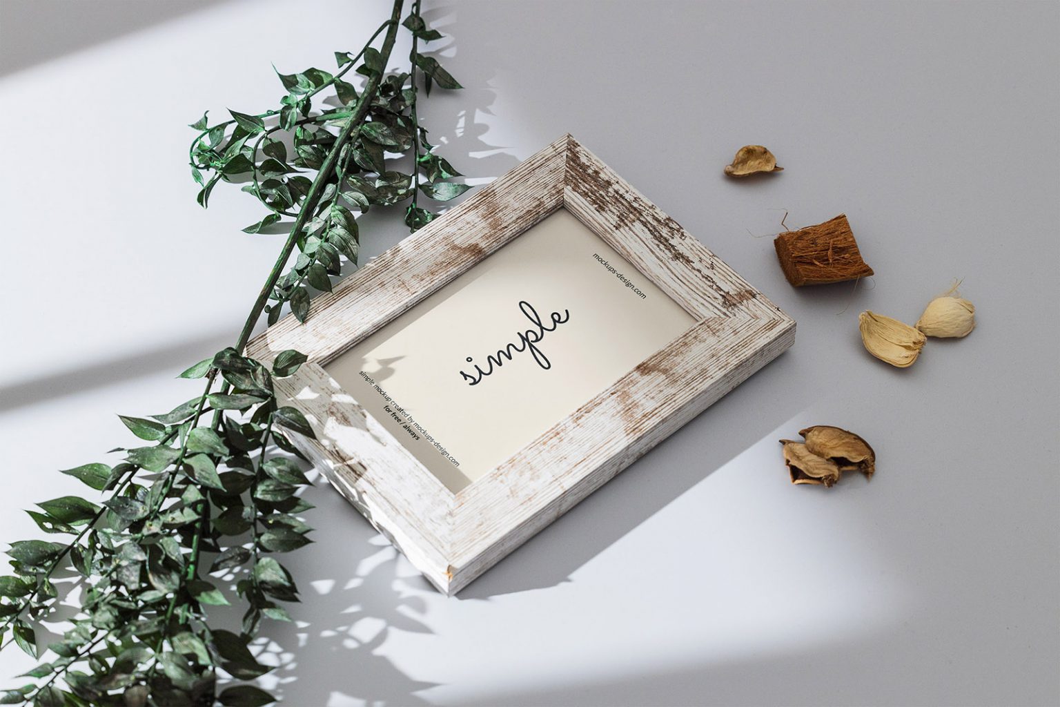 Bright photo frame mockup - Mockups Design