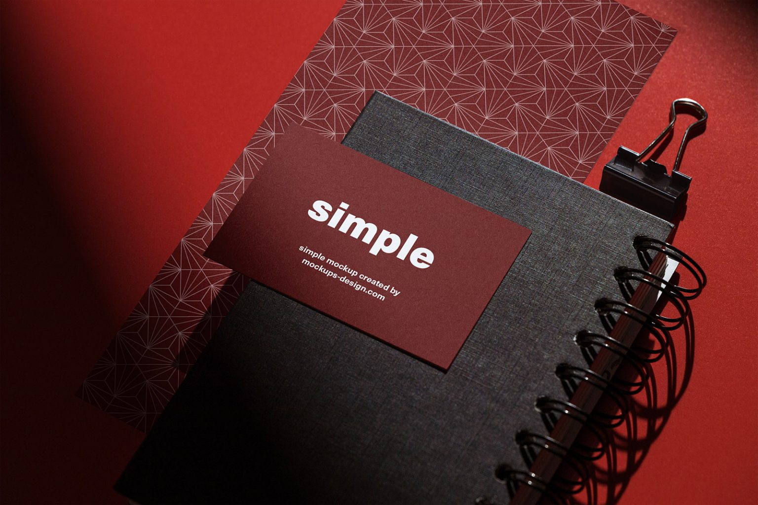 Business card on the notepad mockup Mockups Design