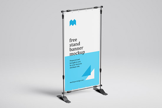 Free banner stand mockup / 100x200 cm