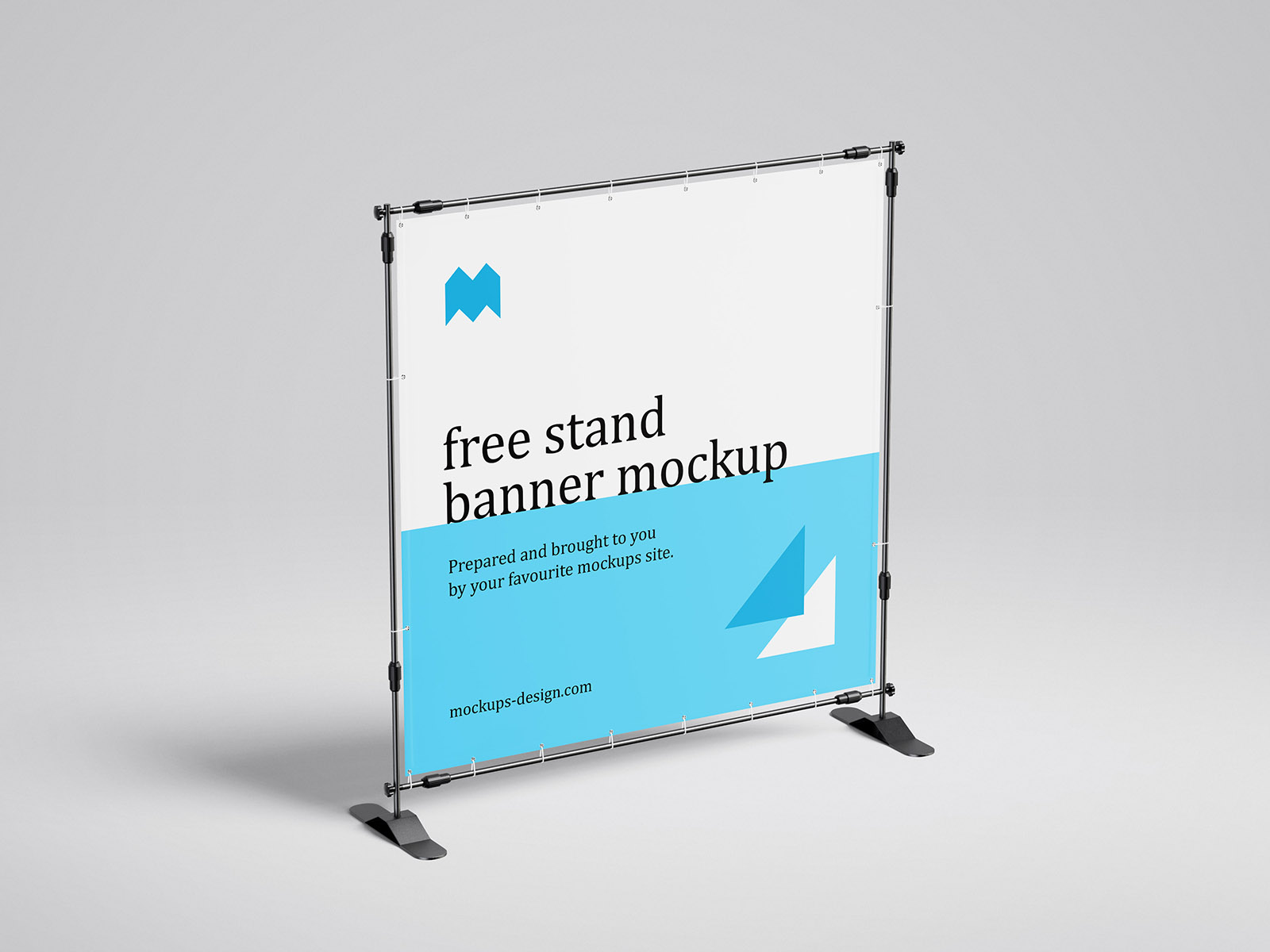 Free banner stand mockup / 200x200 cm