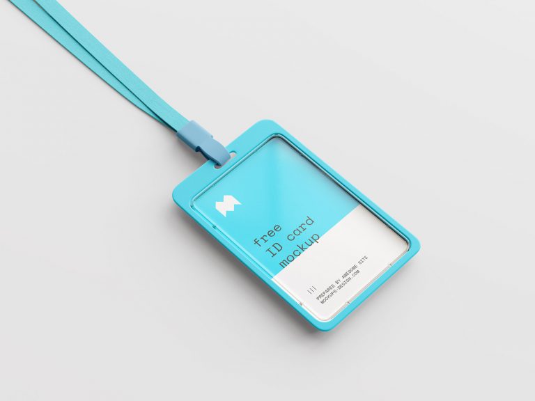 Free ID card holder mockup - Mockups Design