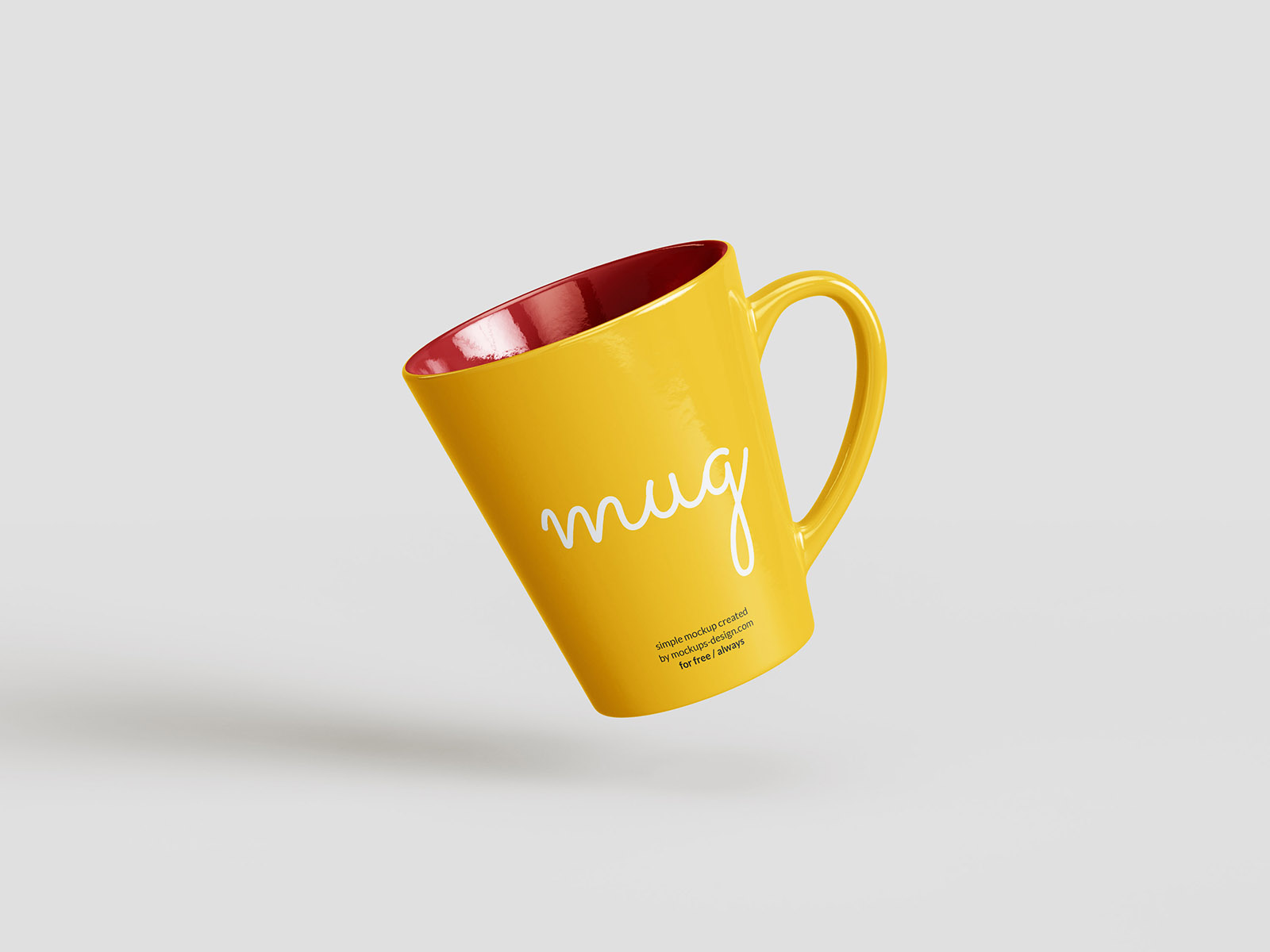 Free tapered mug mockup