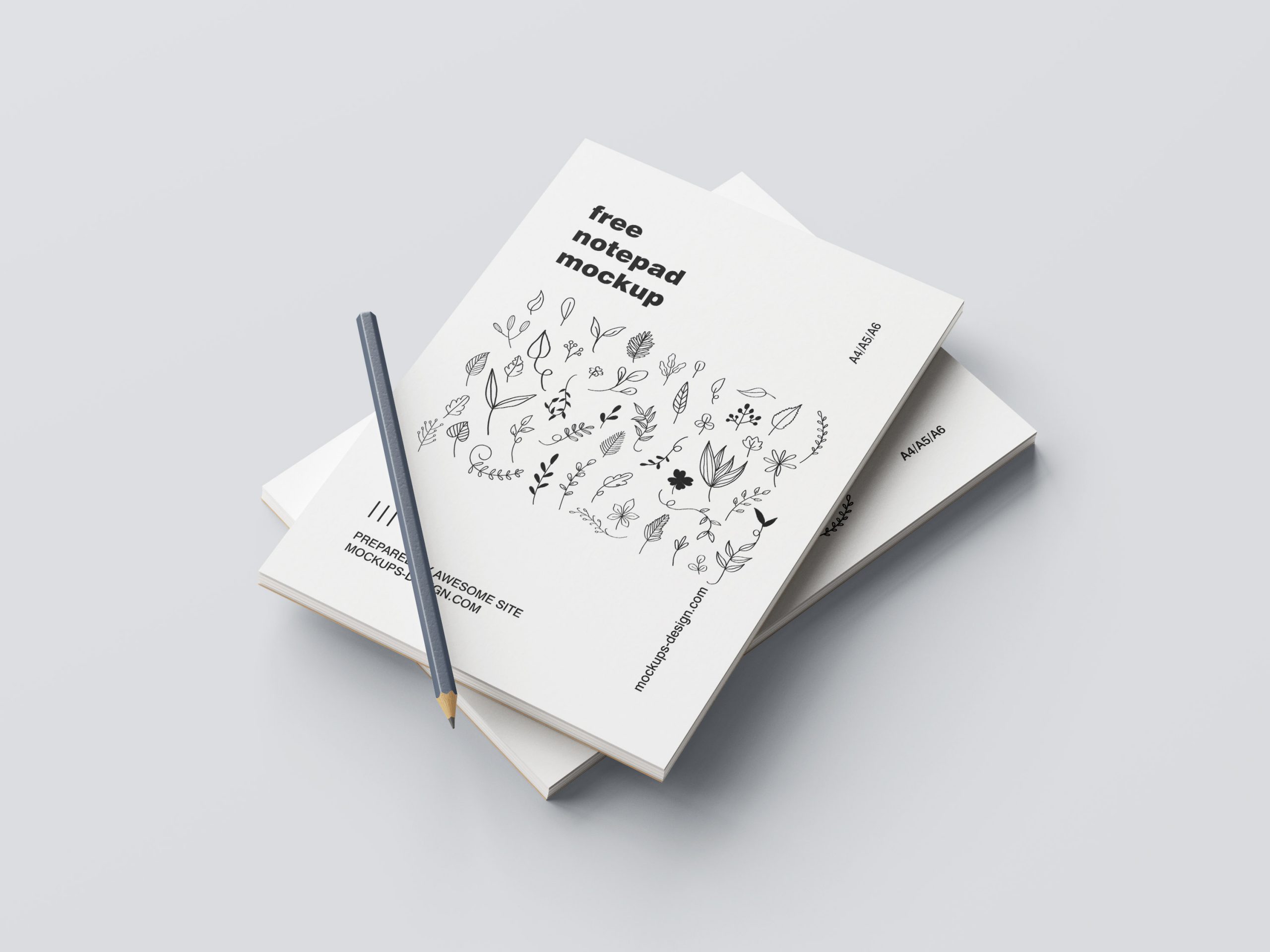 Free Notepad Mockup Mockups Design