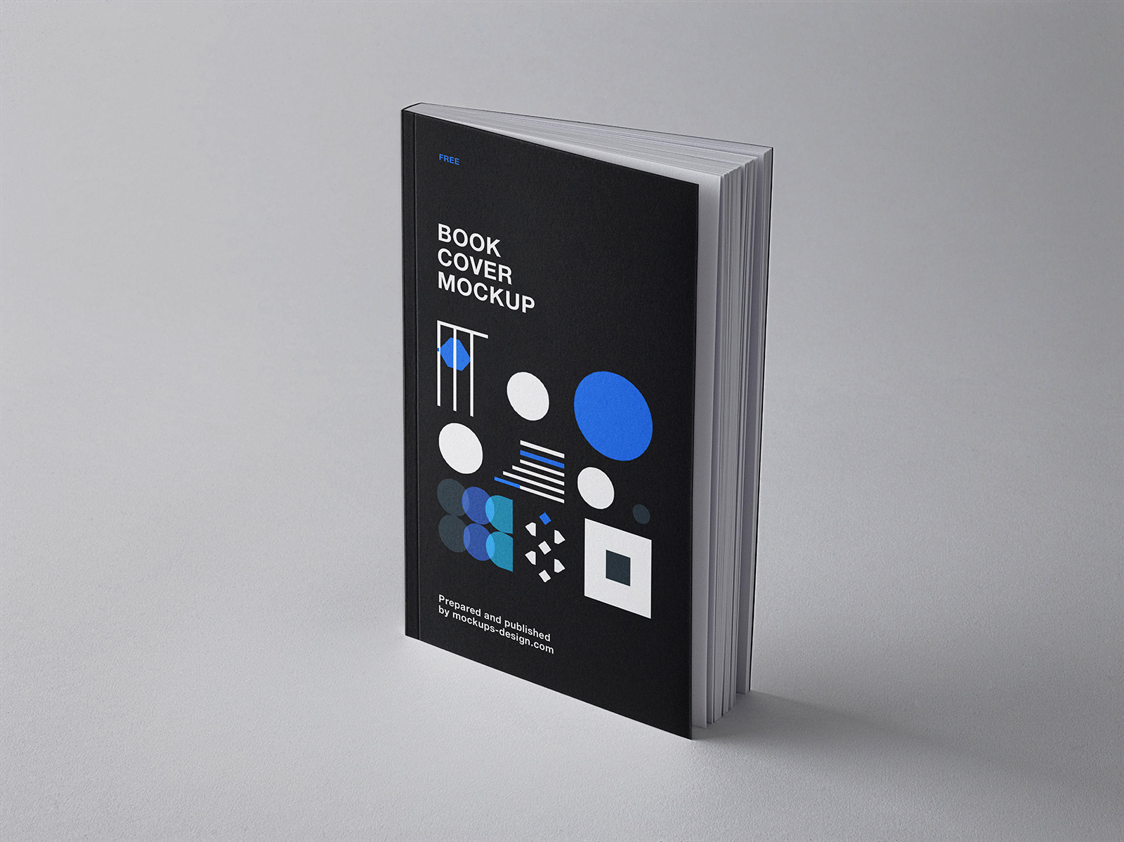 Standing book cover mockup