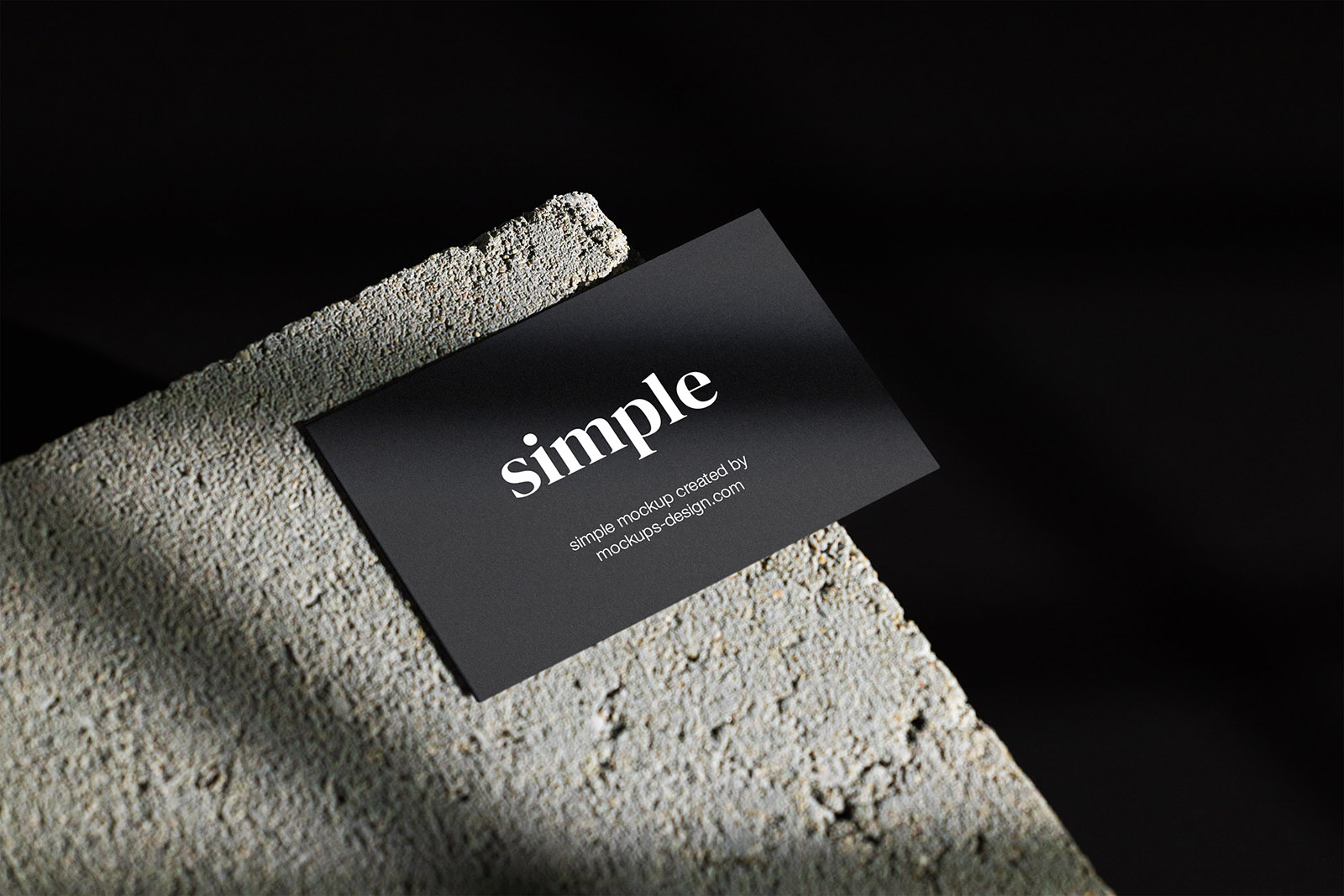 Business card on concrete background mockup