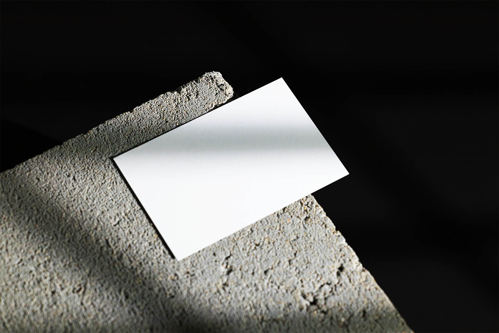 Business card on concrete background mockup