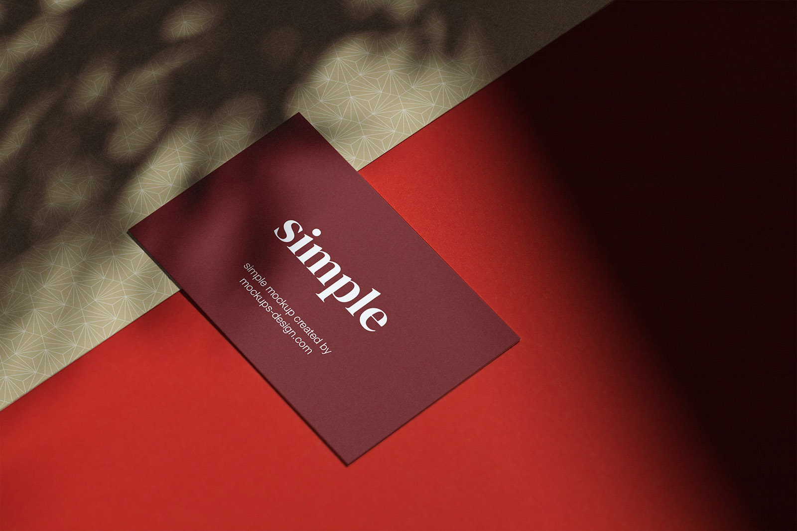 Business card on paper mockup