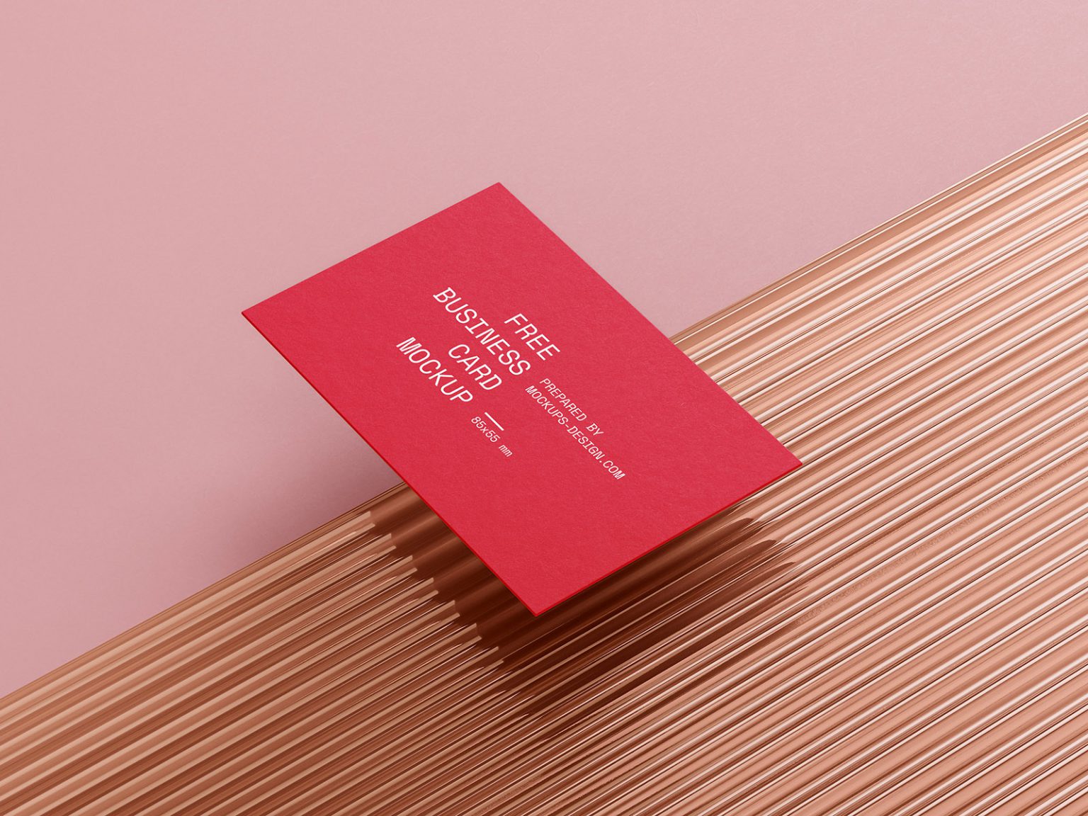 Business cards mockup with a piece of plexiglass Mockups Design