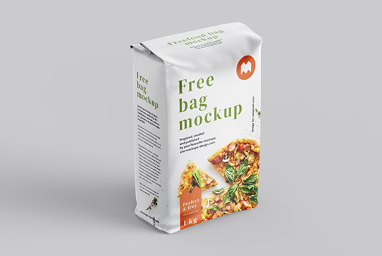 Free food bag mockup