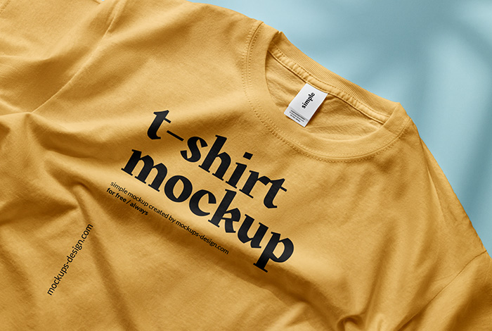 Cropped t-shirt mockup