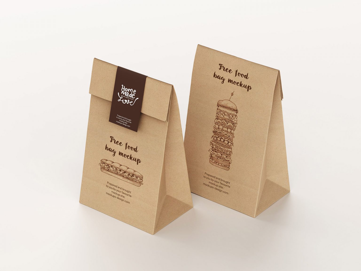 Free paper delivery bag mockup - Mockups Design