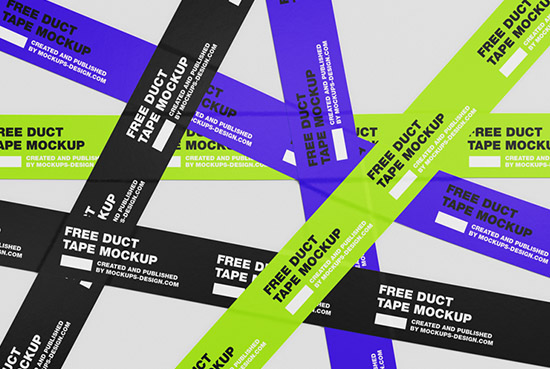 Free duct tape strips mockup