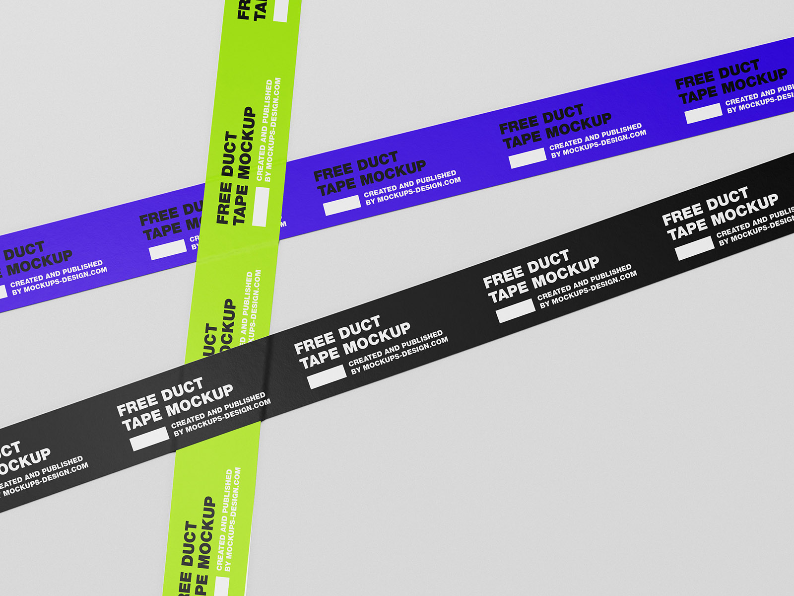 Free duct tape strips mockup
