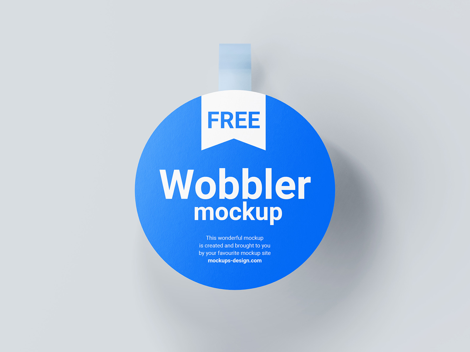 Free round wobbler mockup