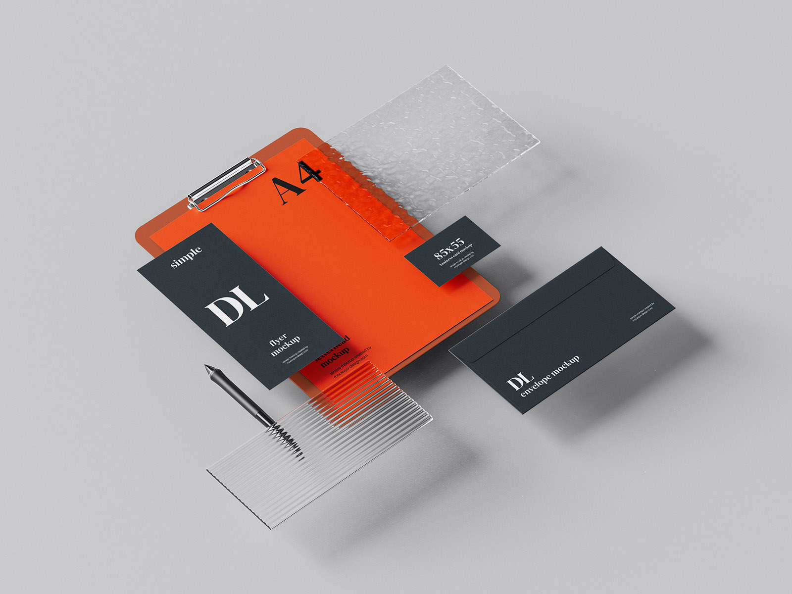 Free stationery mockup set