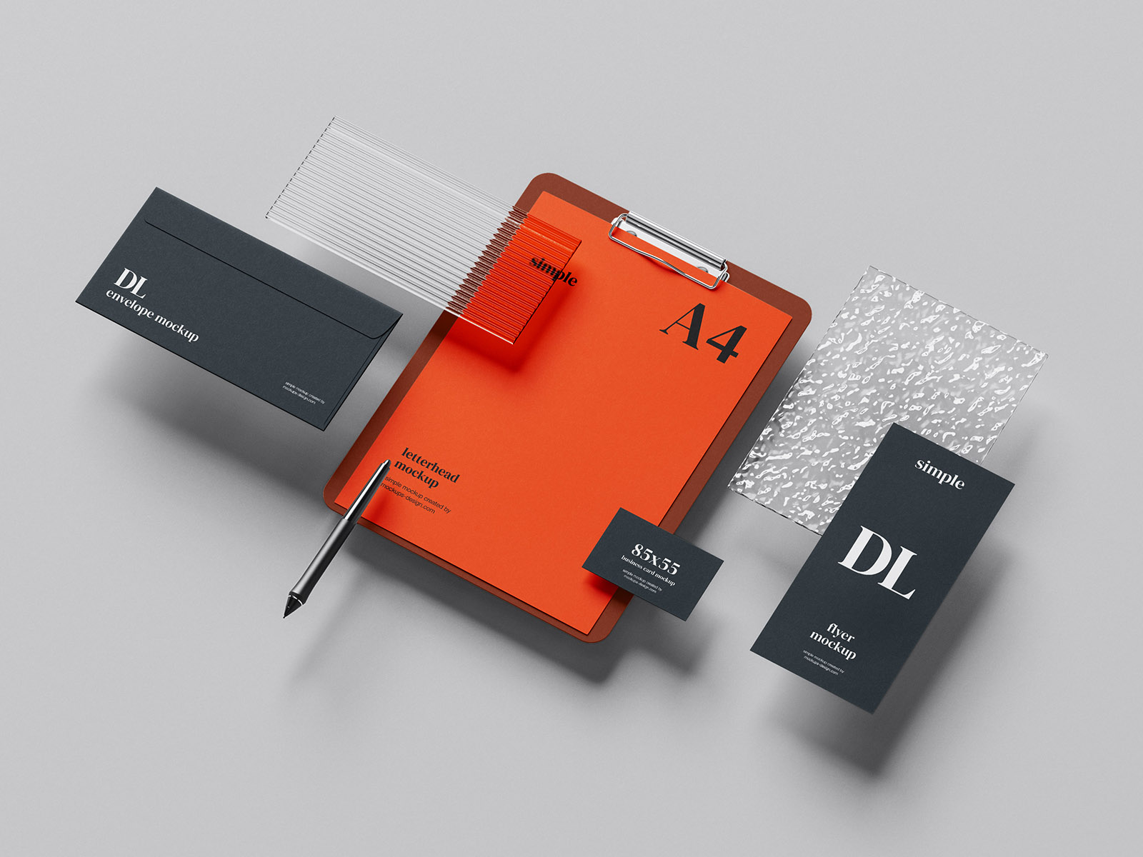 Free stationery mockup set