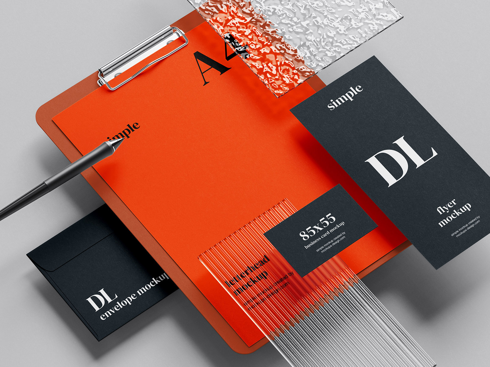 Free stationery mockup set