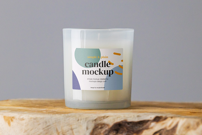 Simple candle mockup