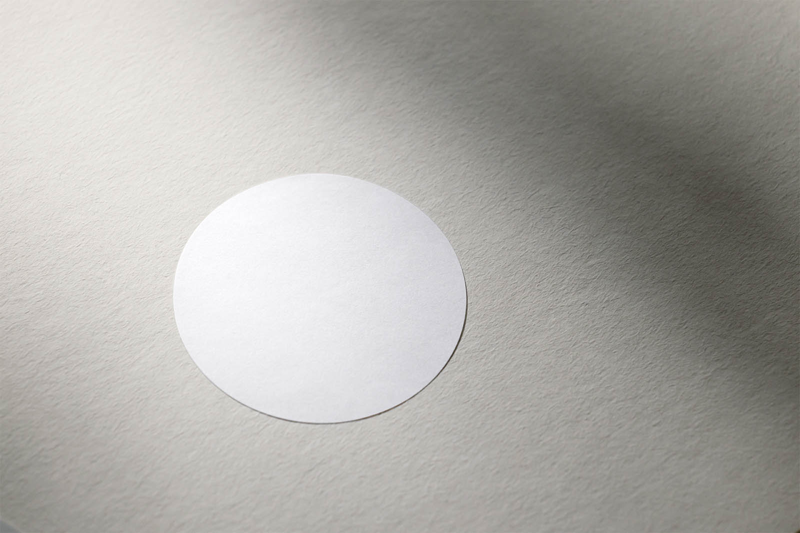 Simple round sticker mockup