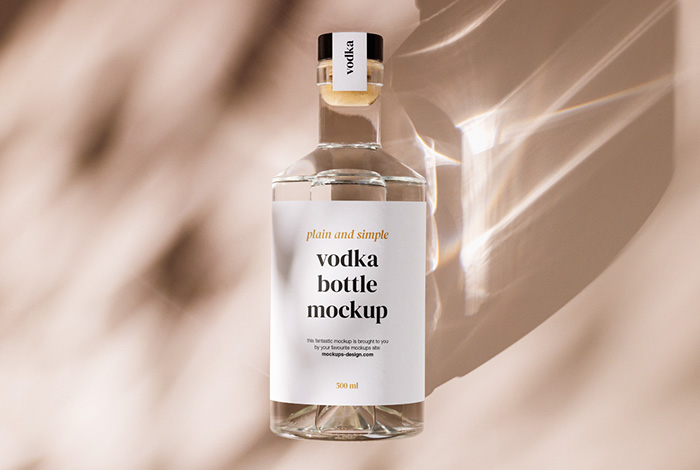 Download Free Bright vodka bottle mockup – Mockups Design