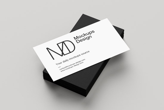 Download Free Clean business cards mockup / 90x50mm