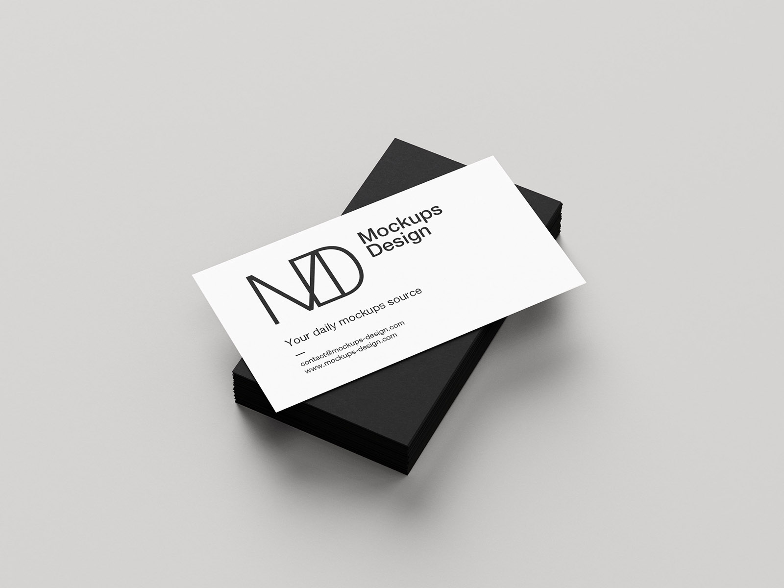 Clean business cards mockup / 90x50mm