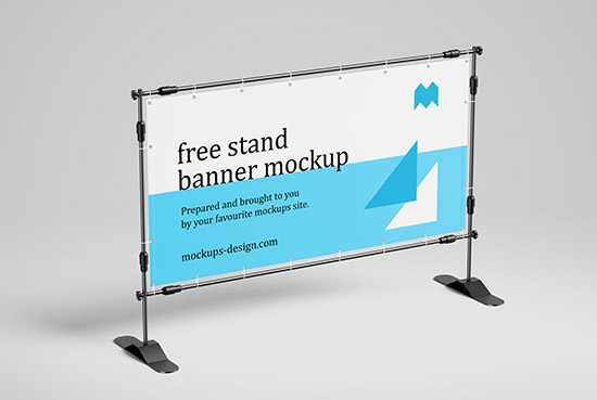 Free banner stand mockup / 200x100 cm