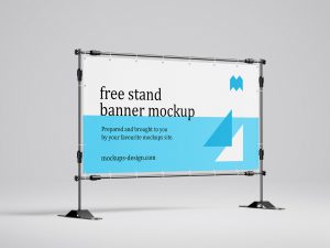 Free banner stand mockup / 200x100 cm - Mockups Design