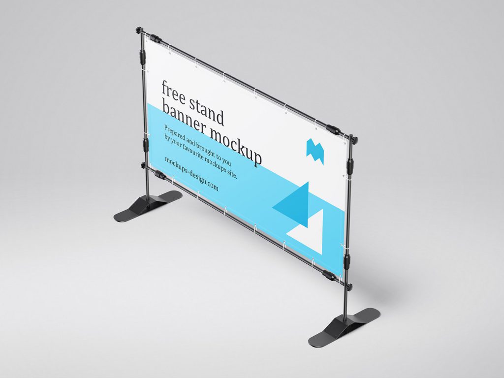 Free Banner Stand Mockup / 200x100 Cm - Mockups Design