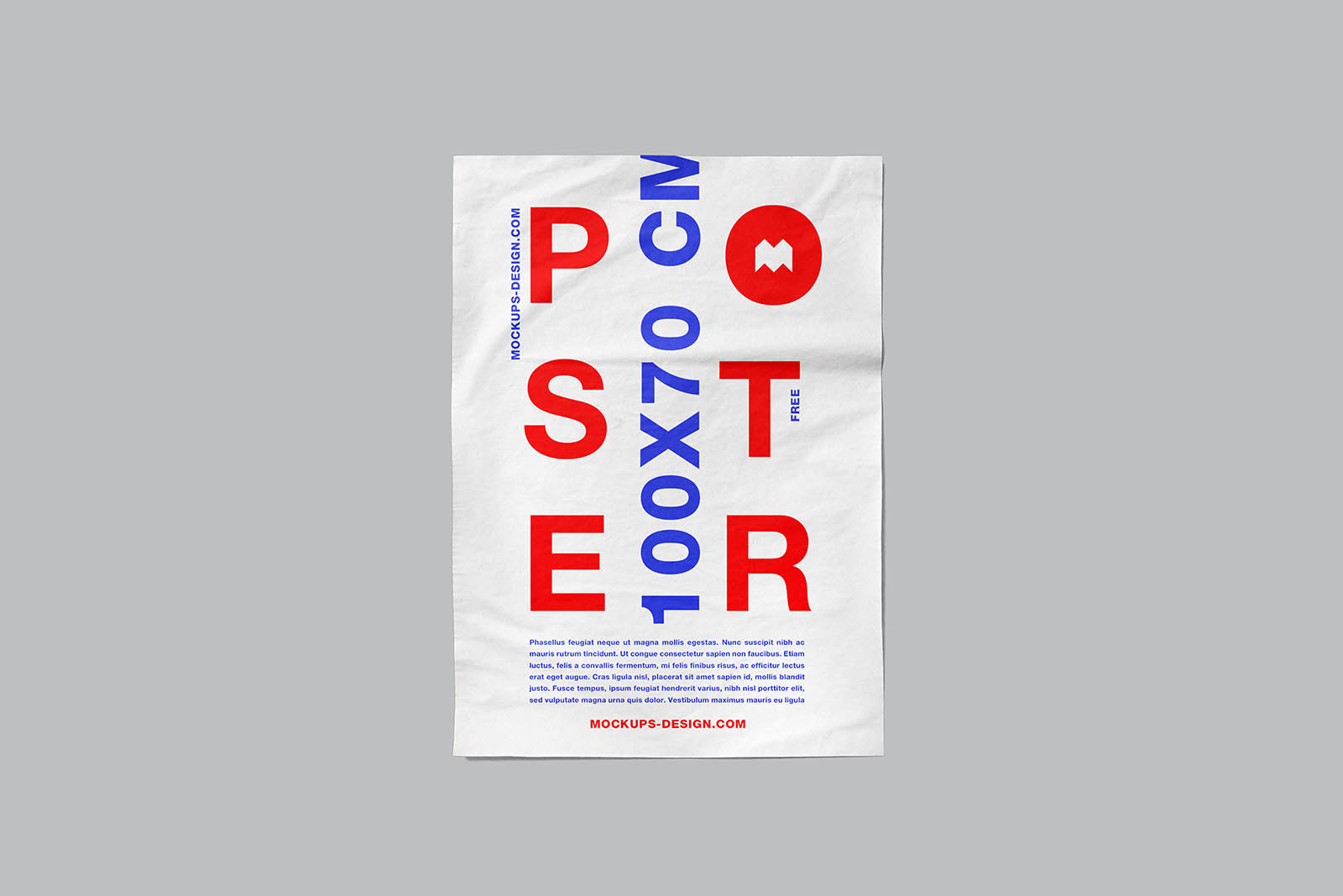 Isolated glued poster mockup - no. 1