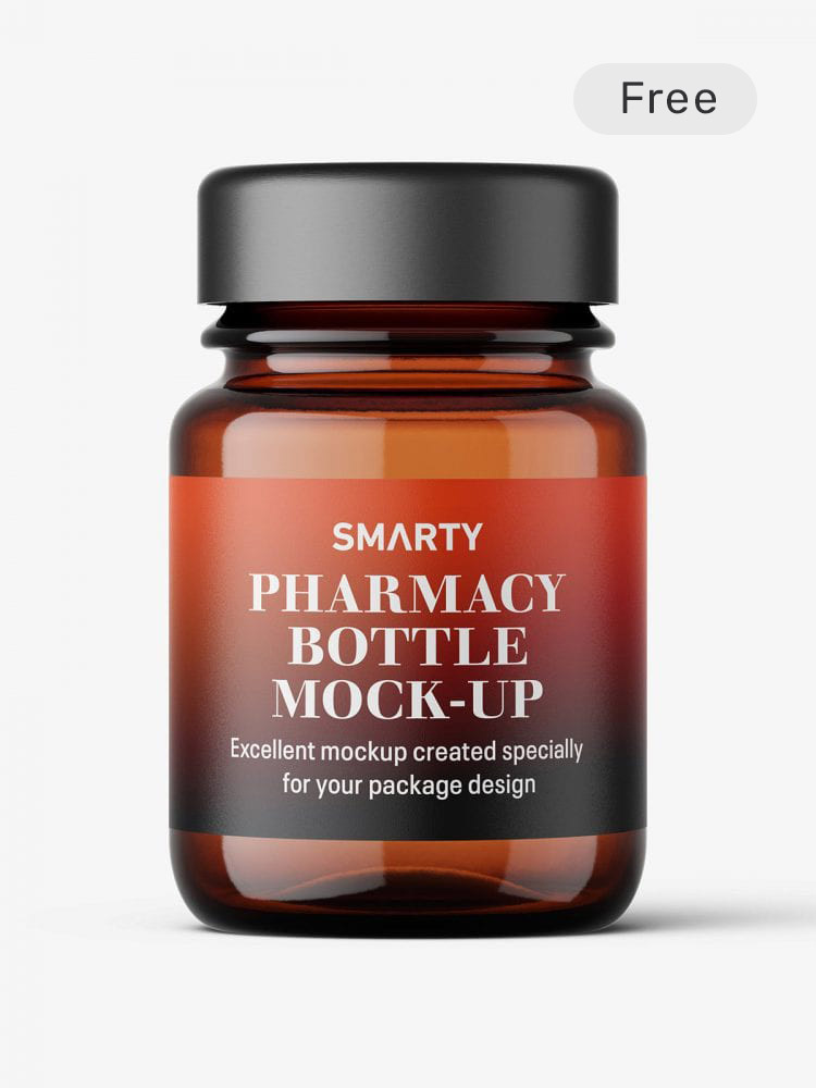 Premium pharmaceutical jar mockup