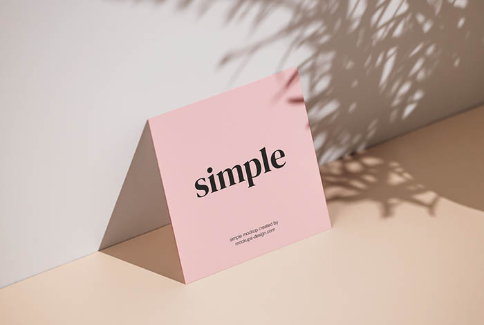 Free simple square flyer mockup