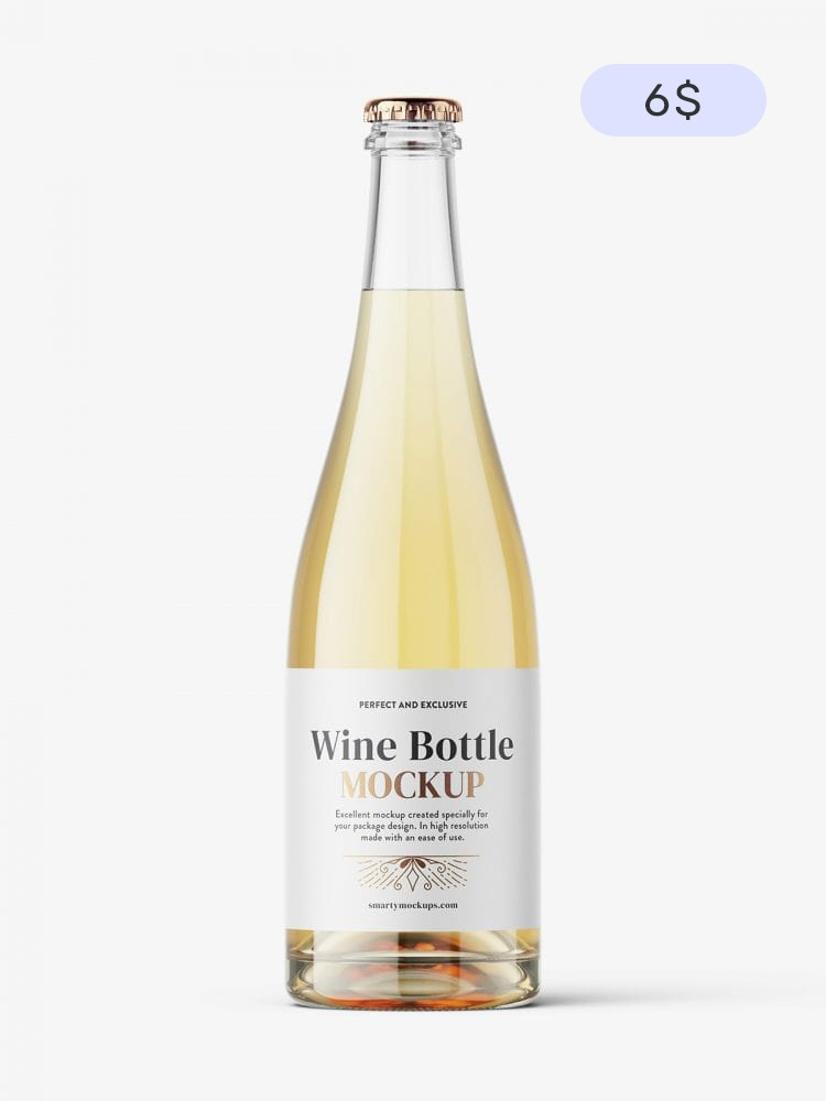Premium wine bottle mockup mockup