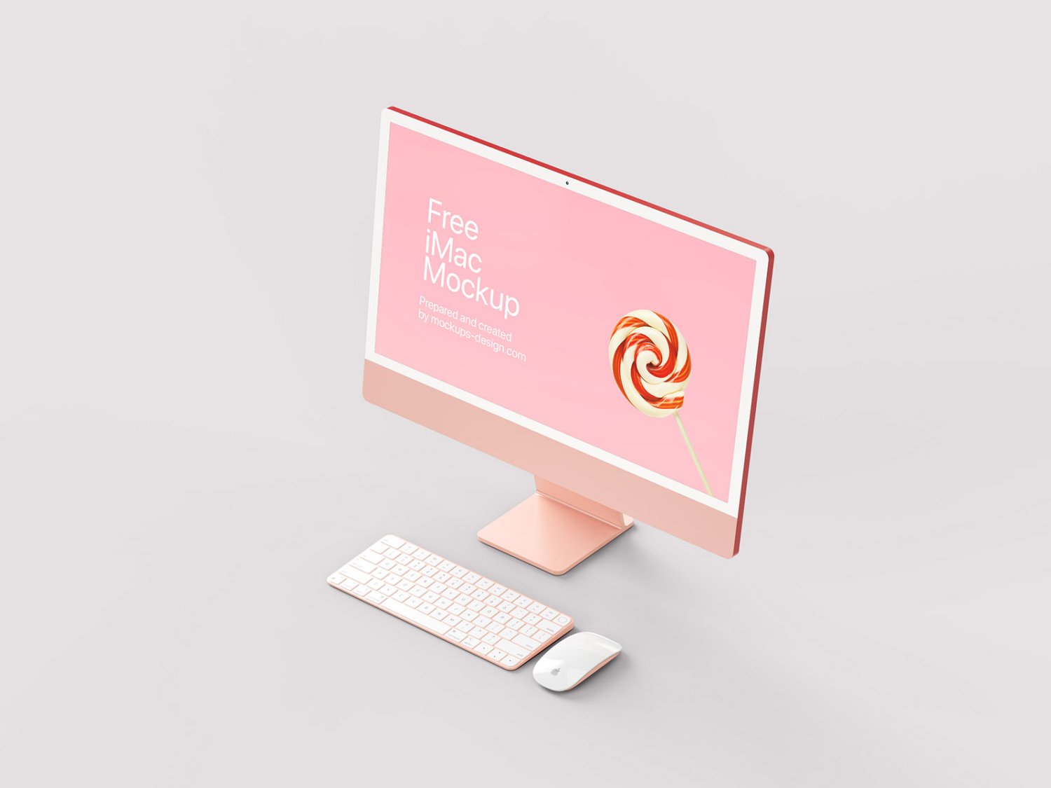 Free Pink IMac Mockup | Mockuptree