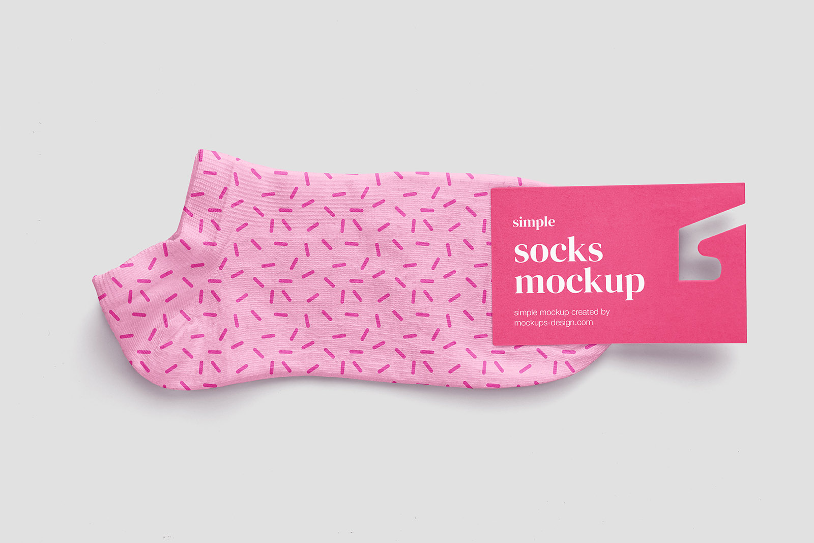 Socks with label mockup