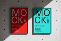 Poster In Citylight Mockup - Instant Download