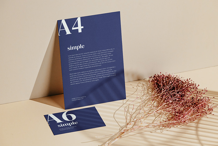 Download Free A4 and A6 flyers mockup