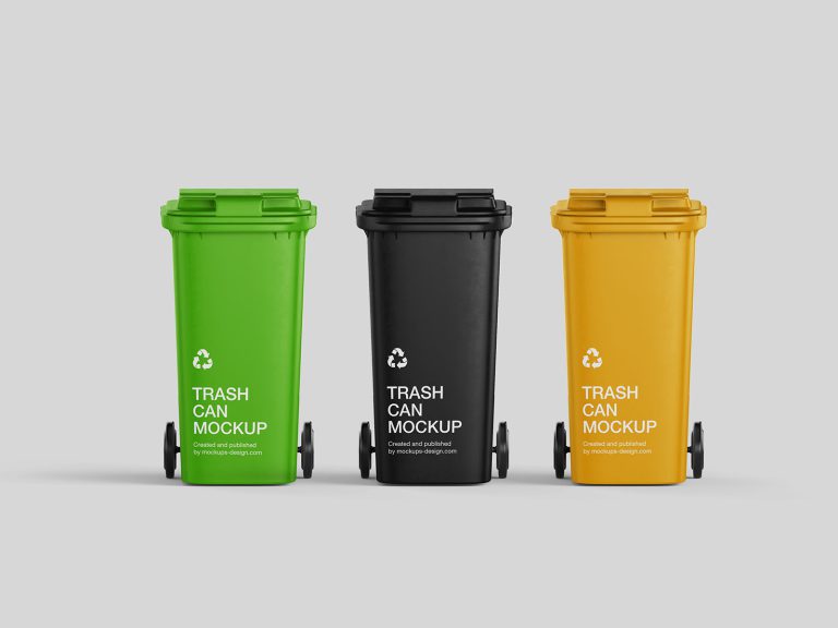 Free trash can mockup - Mockups Design