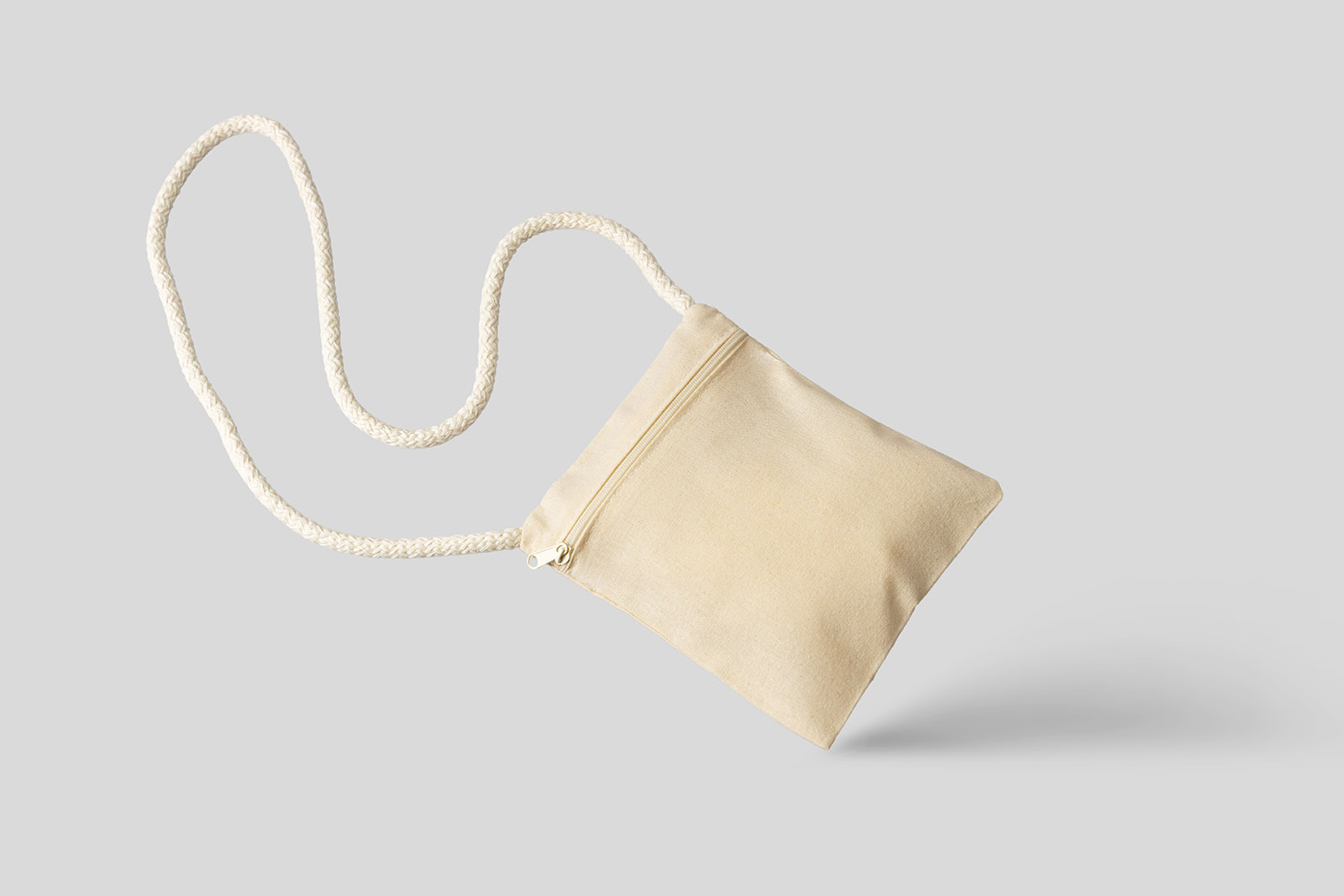 Linen shoulder bag mockup