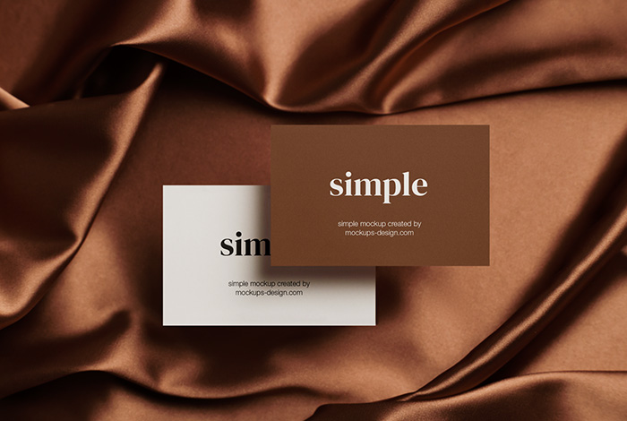 Two business cards mockup