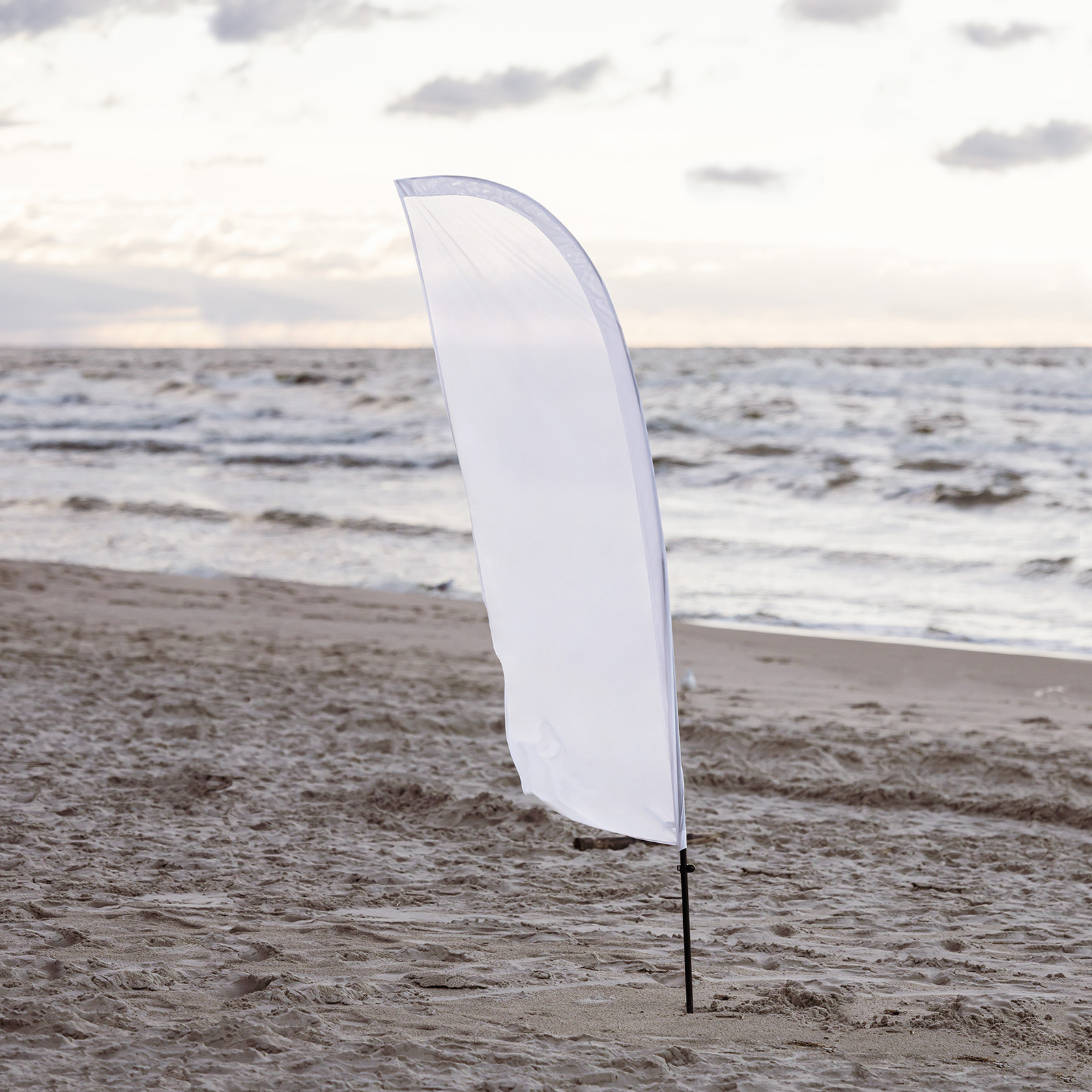 Banner flag at the beach mockup