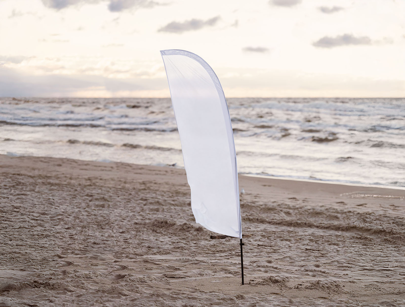 Banner flag at the beach mockup