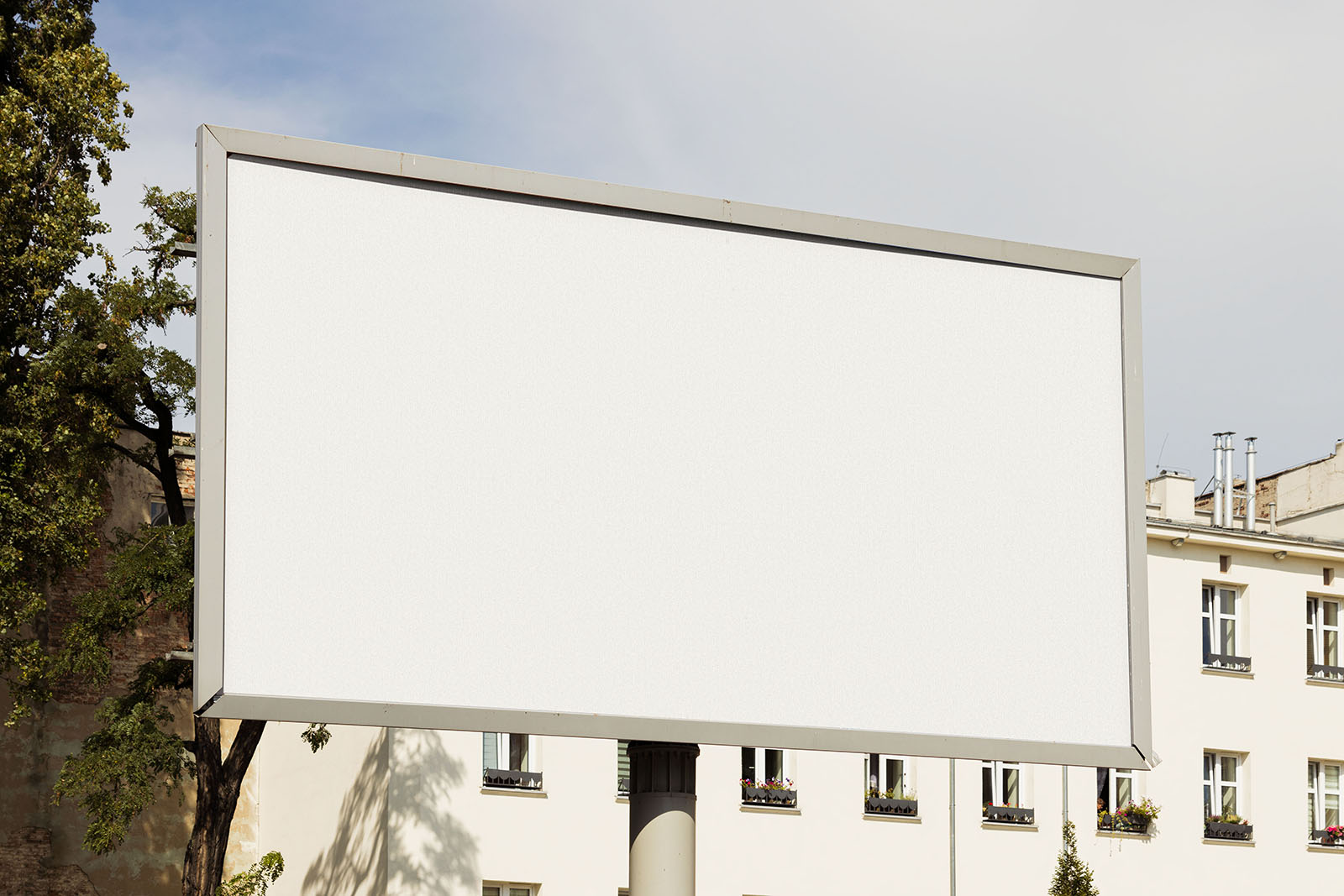 Free street billboard mockup