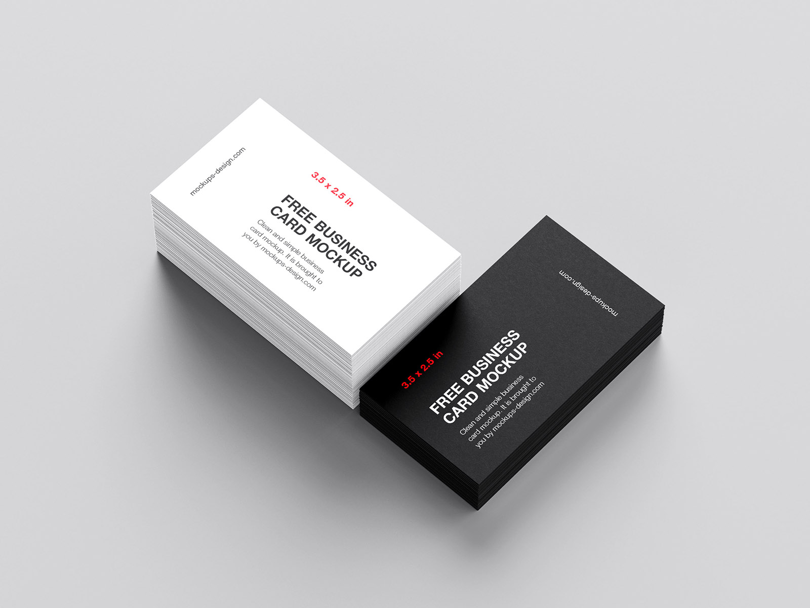 Minimalistic 3 5x2 In Business Card Mockup Mockups Design