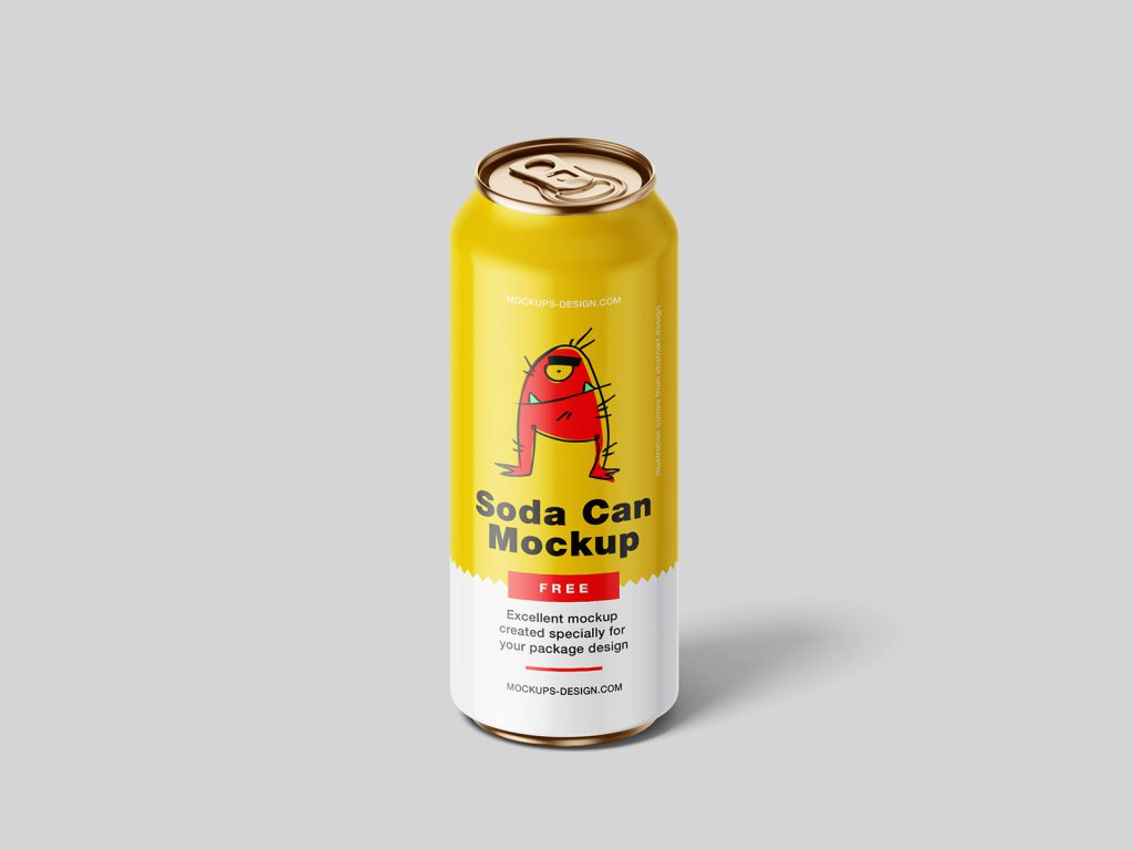 Free soda can mockup - Mockups Design