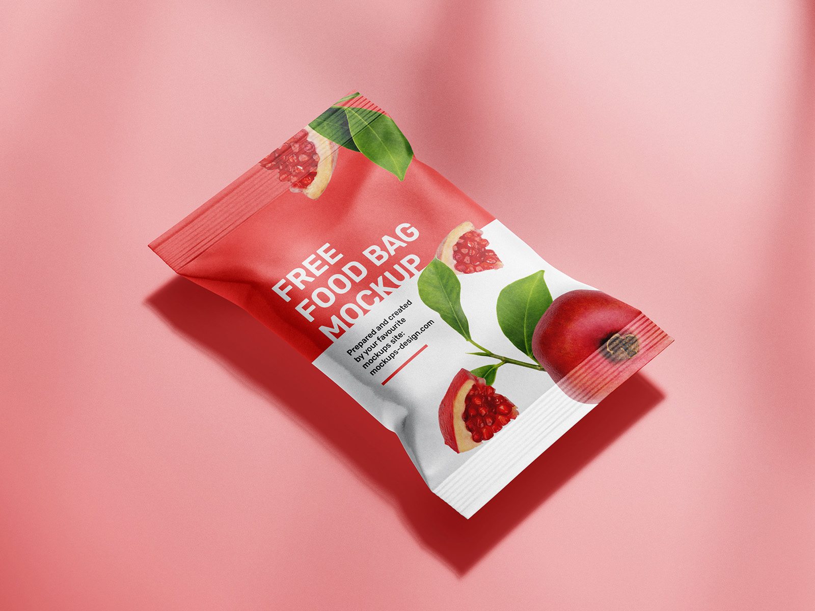 Free food pouch mockup