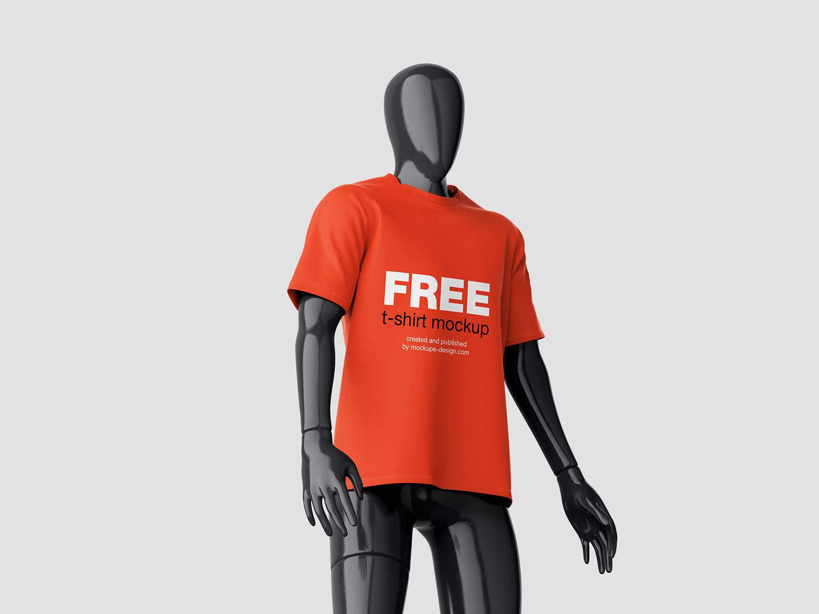 Free T-Shirt Mockup On Mannequin - Mockups Design