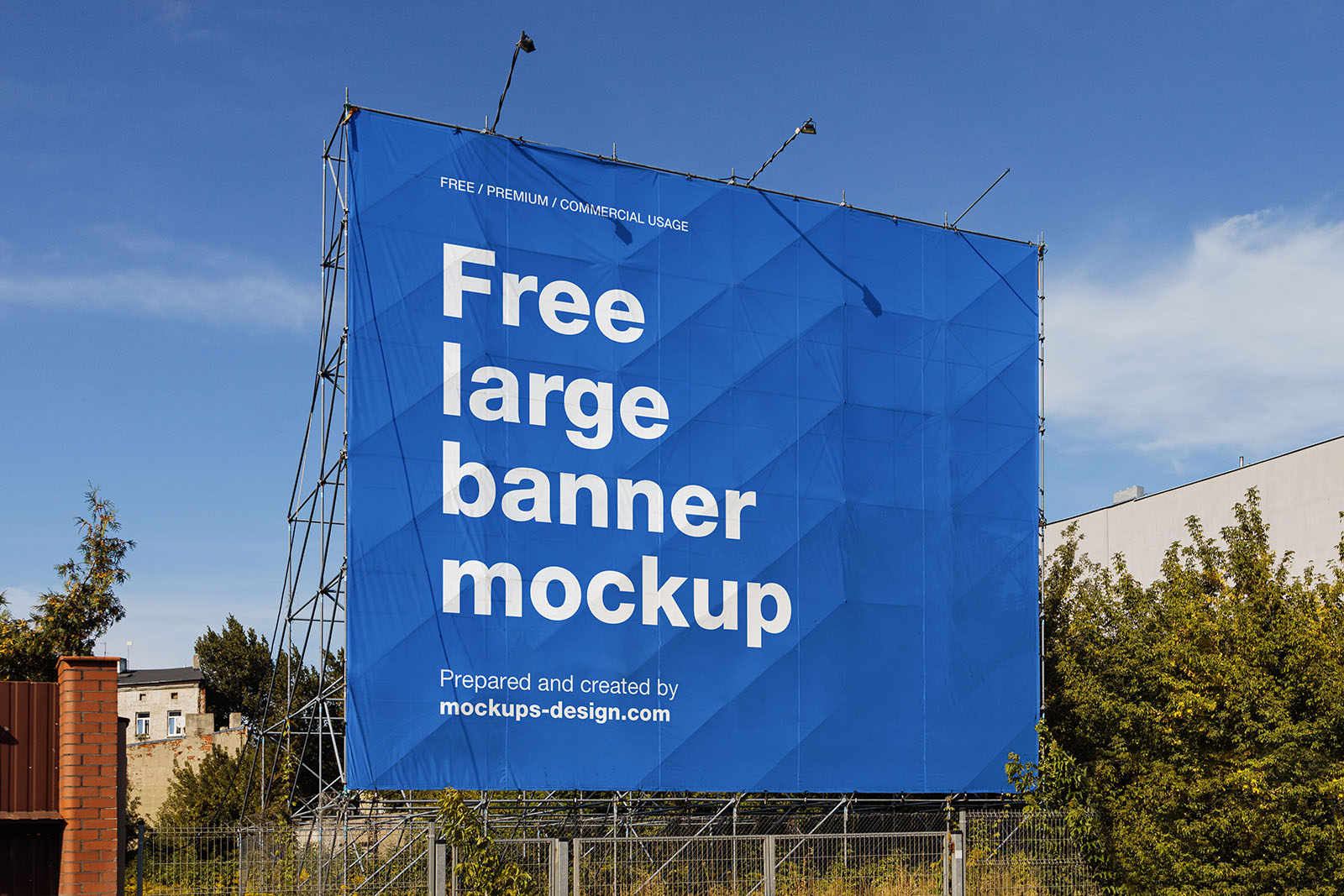 Free large banner mockup