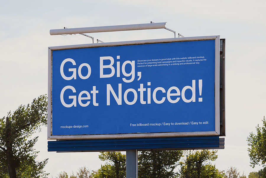 Simple billboard mockup